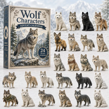 Wolf Character Advent Calendar 2026 - 24-Day Countdown, Acrylic Charms Every Day Bring New Suprises