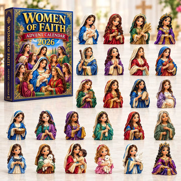 Women Of Faith advent calendar 2026 - 24-Day Countdown, Acrylic Charms