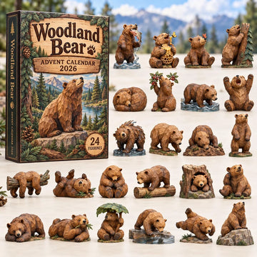 Woodland Bear advent calendar 2026 - 24-Day Countdown, Acrylic Charms