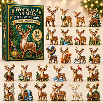 Woodland Deer advent calendar 2026 - 24-Day Countdown, Acrylic Charms