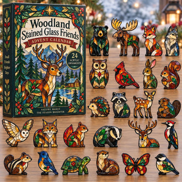 Woodland Glass Friends Advent Calendar 2026 - 24-Day Countdown, Acrylic Charms