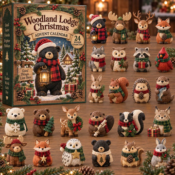 Woodland Lodge Advent Calendar 2026 - 24-Day Countdown, Acrylic Charms