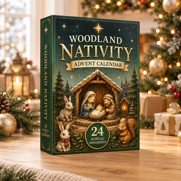 Woodland Nativity Advent Calendar 2026 - 24-Day Festive Countdown, Acrylic Charms Blind Box - Gift For Family & Friends115