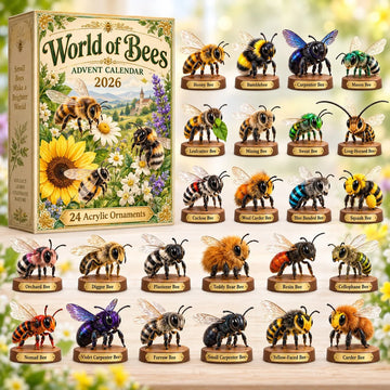 World Of Bees Advent Calendar 2026 - 24-Day Countdown, Acrylic Charms
