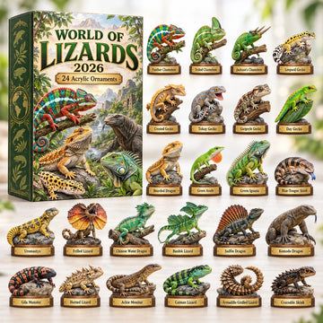 World Of Lizards Advent Calendar 2026 - 24-Day Countdown, Acrylic Charms