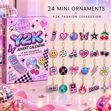 Y2K Advent Calendar 2026 24 Mini Retro Ornaments 2000S Fashion Charms Cute Christmas Countdown Gift