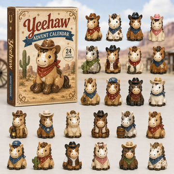 Yeehaw Advent Calendar 2026 - 24-Day Countdown, Acrylic Charms Every Day Bring New Suprises