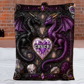 You & Me We Got This Custom Blanket – Personalized Name – Gift for Couples, Dragon Lovers0001