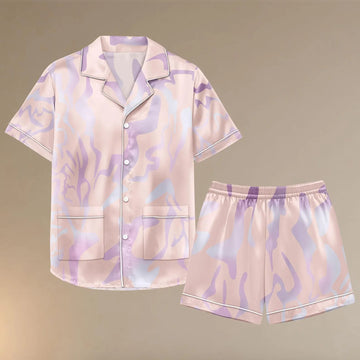 Zoey Cosplay Satin Pajamas Shorts, Kpop Demon Hunters Women Pjs, Zoey Huntrix Cosplay Sleepwear, Costume Zoey Pjs Set, Pjs Gift For Her