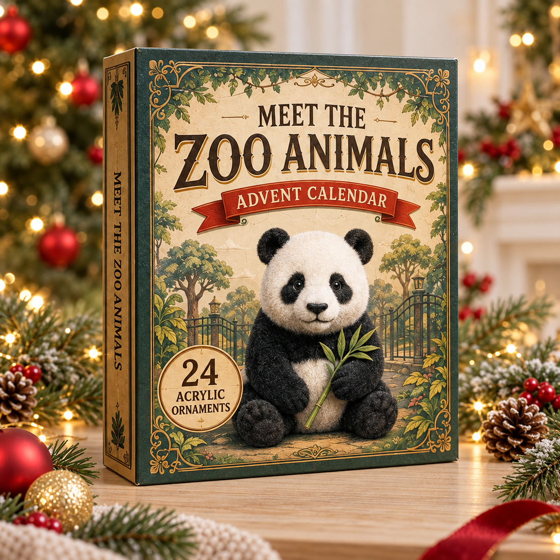 Zoo Animals World Advent Calendar 2026 24 Day Festive Countdown Acrylic Charms Blind Box Gift For Animal Lovers