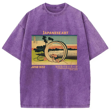 Personality fashion Fujimioahara in Owari Province Washed T-Shirt