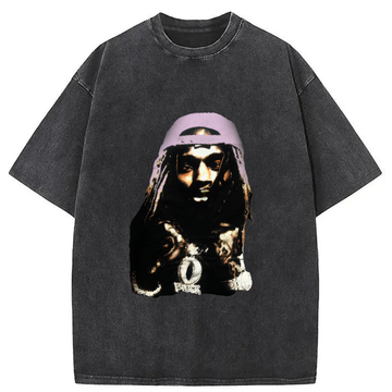 Personality fashion Welcome To O'Block Washed T-Shirt