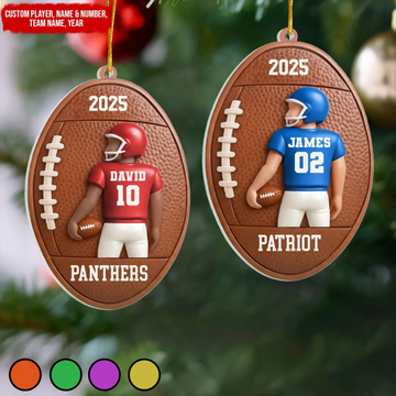 American Football Player Star Athlete Personalized Acrylic Ornament Game Day Souvenir Perfect Football Gift