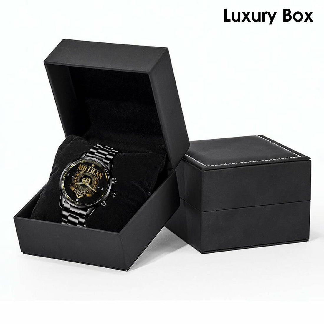 MILLIGAN - LIFETIME MEMBER - Black Fashion Watch Custom Your Name, Best Family Gifts