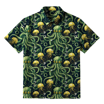 Personality fashion  Mystical Octopus Button-up Shirt