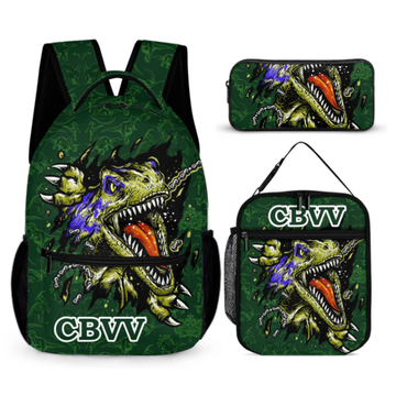 Dinosaur Adventure-Personalized Name Customized Anime Dinosaur Backpack - Opening Season Gift For Kid