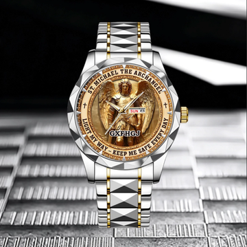 Archangel Michael Heaven’s Guardian Customized Watch - Personalized Name - Gift For Loved Ones And Friends