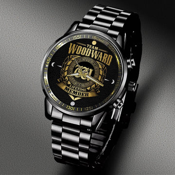 WOODWARD W8 - LIFETIME MEMBER - Black Fashion Watch Custom Your Name, Best Family Gifts