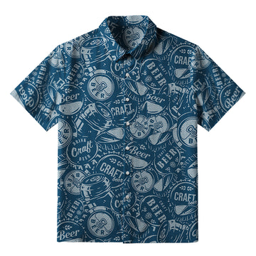 Personality fashion  Craft Beer Button-up Shirt