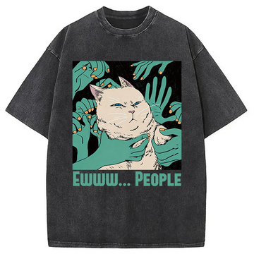 Personality fashion Ewww... People Washed T-Shirt