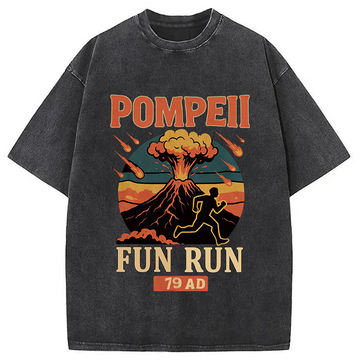Personality fashion Fun Run Washed T-Shirt