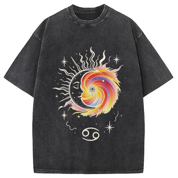 Personality fashion Balance Of Light And Soul? Washed T-Shirt