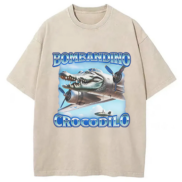 Personality fashion Bombandino Crocodilo Washed T-Shirt