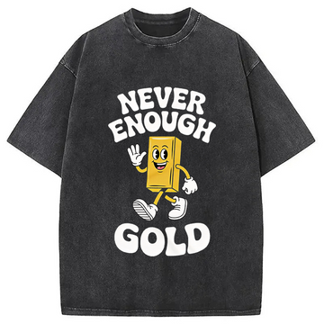 Personality fashion Funny Gold Meme Washed T-Shirt