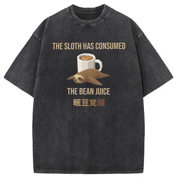 Personality fashion Funny Coffee Meme Washed T-Shirt