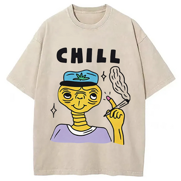 Personality fashion Chill Washed T-Shirt