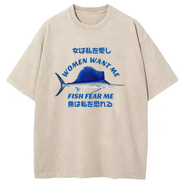 Personality fashion Women Love Me Washed T-Shirt