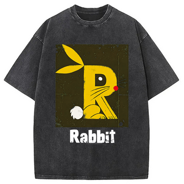 Personality fashion R is For Rabbit Washed T-Shirt