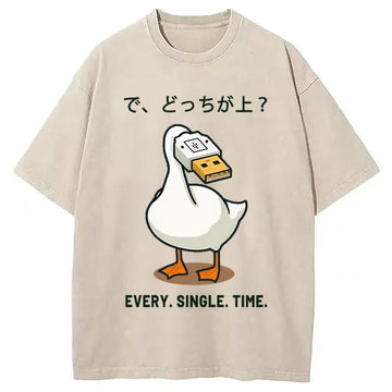 Personality fashion So Which One Is Better Washed T-Shirt
