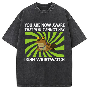 Personality fashion IRISH WRISTWATCH Washed T-Shirt