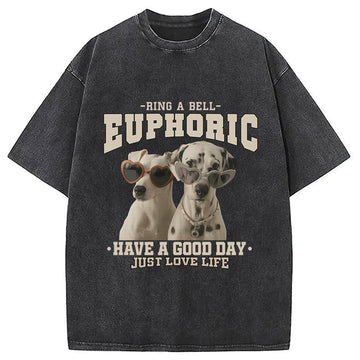 Personality fashion Have A Good Day Washed T-Shirt