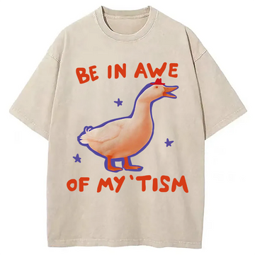 Personality fashion Be In Awe Of My 'Tism Washed T-Shirt