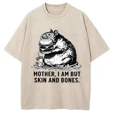 Personality fashion Obese Rat Funny Washed T-Shirt