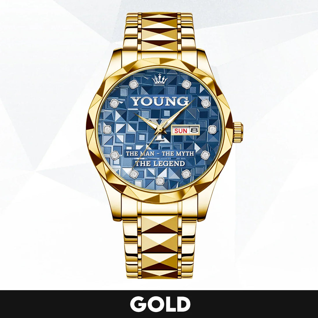 YOUNG Luxury Alloy-Men Watch, Personalized Premium Gift for Anniversary The Man - The Myth - The Legend
