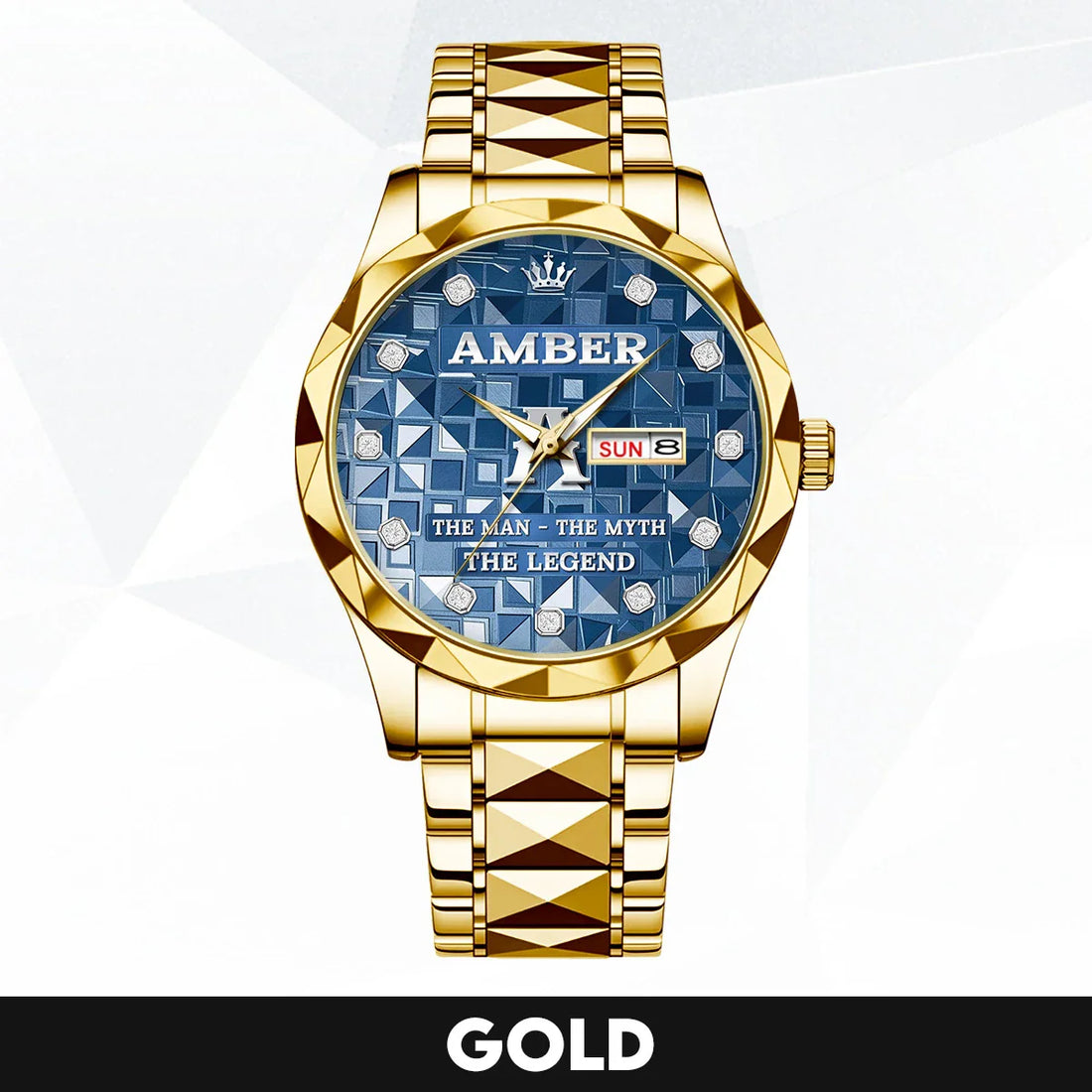 AMBER Luxury Alloy-Men Watch, Personalized Premium Gift for Anniversary The Man - The Myth - The Legend