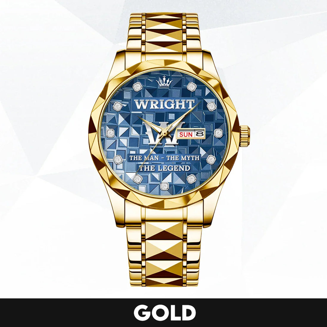 WRIGHT Luxury Alloy-Men Watch, Personalized Premium Gift for Anniversary The Man - The Myth - The Legend