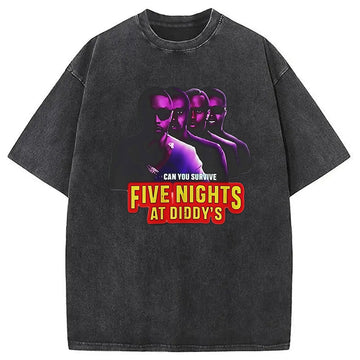 Personality fashion Funny Five Nights at Diddy's Washed T-Shirt