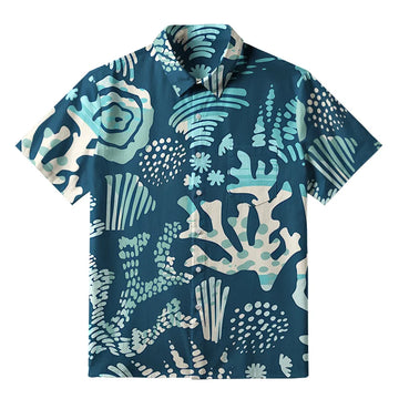 Personality fashion  Ocean Coral Button-up Shirt