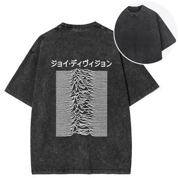 Personality fashion Pleasures Division Japan Ladies Back Washed T-Shirt
