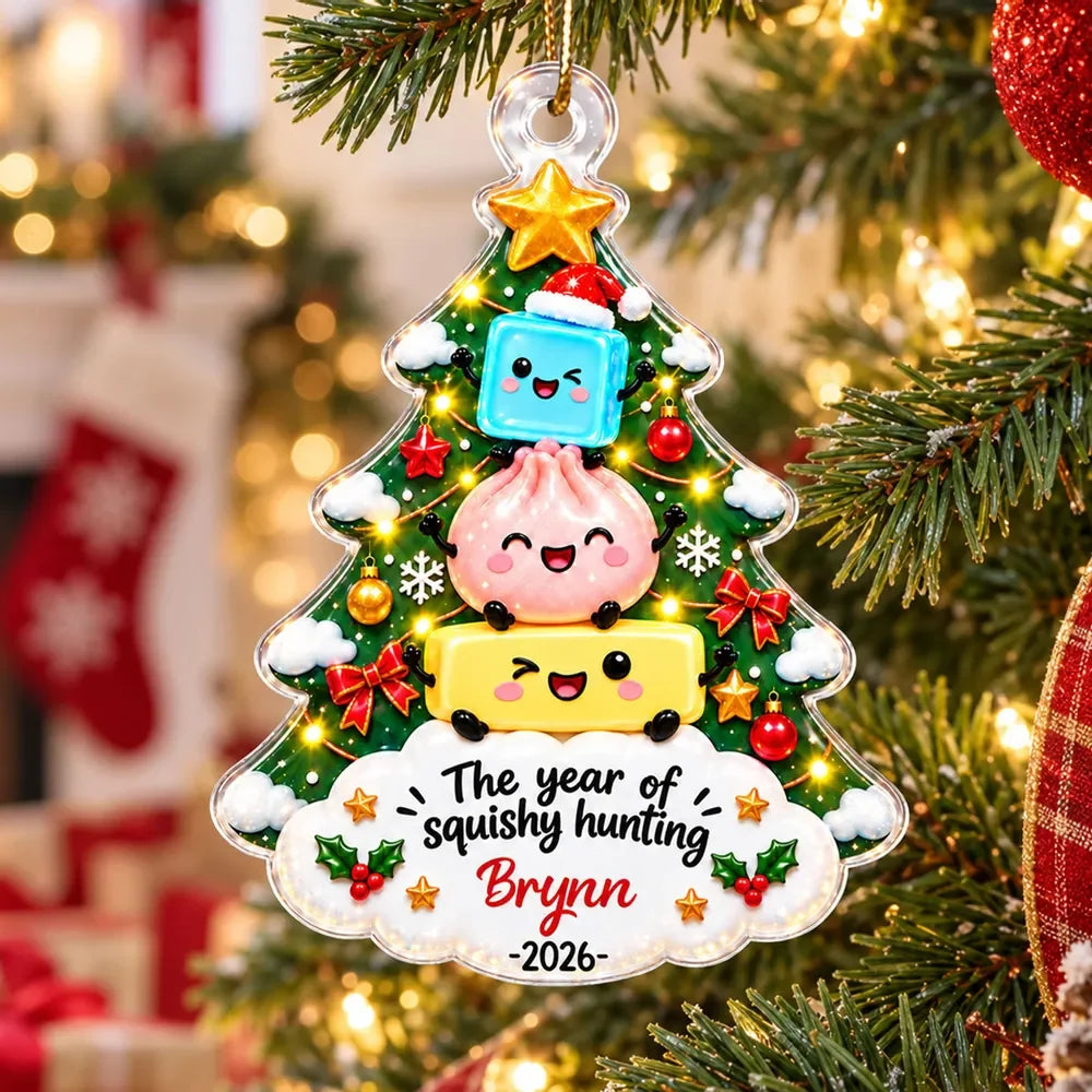 The Year Of Squishies - Personalized Acrylic Ornament - Christmas Gift, Keepsake For Kids, Teenagers