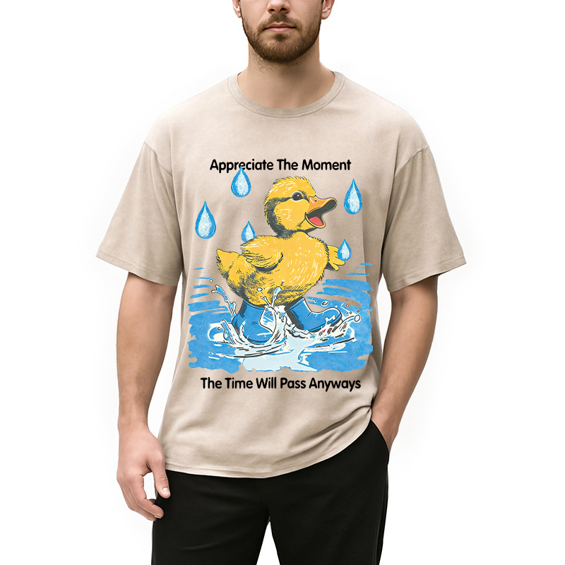 Personality fashion Appreciate The Moment Washed T-Shirt