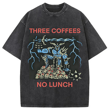 Personality fashion That Defeats Skeletons Washed T-Shirt