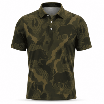 Wild Boar Hunting Men Polo Shirt