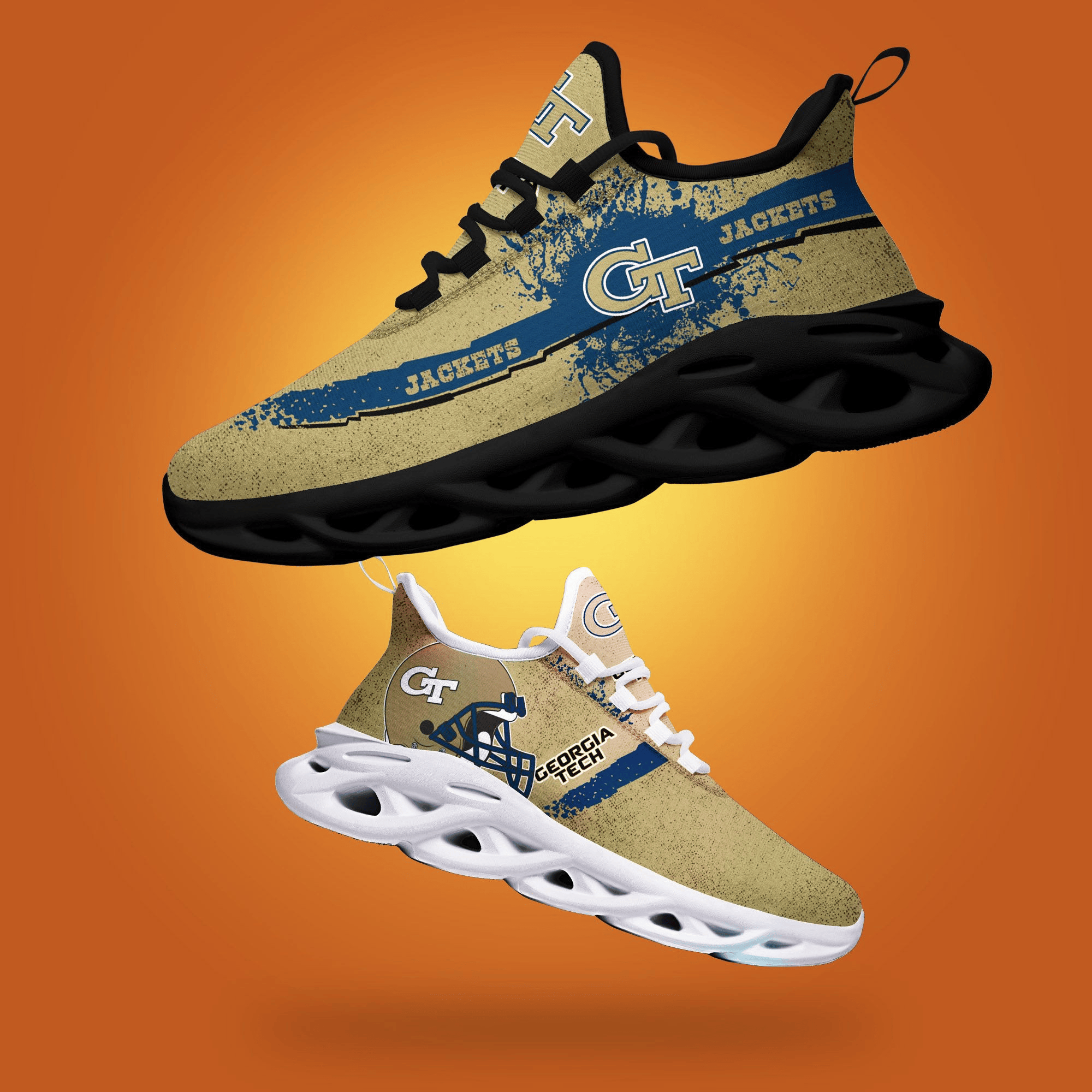 Georgia Tech Yellow Jackets NCAA-max Soul Sneakers For This Season Love Sport All Size Printing Sneaker For Men For Women Perfect Choice