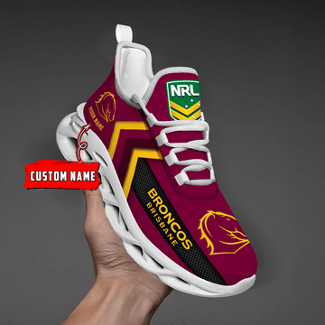Brisbane Broncos-Custom Name-Personalize Max Soul Shoes Sport Sneakers