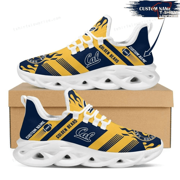 Personalize California Golden Bears Blue Max Soul Shoes Running Sneakers